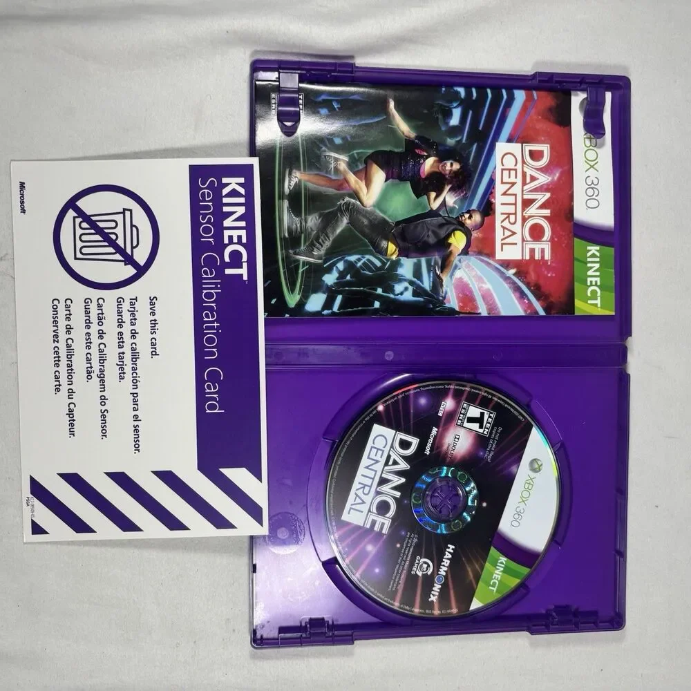 Dance Central Xbox 360 Kinect CIB with Calibration Card